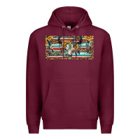 Burgundy Boho bull skull and serape Premium Hoodie - RanaPortraitStore