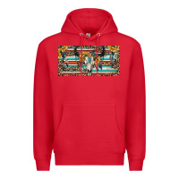 Red Boho bull skull and serape Premium Hoodie - RanaPortraitStore