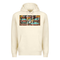 Sandshell Boho bull skull and serape Premium Hoodie - RanaPortraitStore