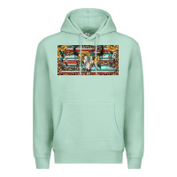 Seafoam Boho bull skull and serape Premium Hoodie - RanaPortraitStore