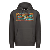 Smoke Boho bull skull and serape Premium Hoodie - RanaPortraitStore