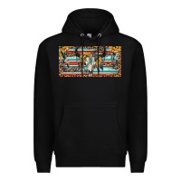 Black Boho bull skull and serape Premium Hoodie - RanaPortraitStore