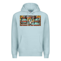 Blue Mist Boho bull skull and serape Premium Hoodie - RanaPortraitStore