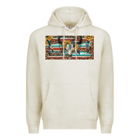 Oatmeal Heather Boho bull skull and serape Premium Hoodie - RanaPortraitStore