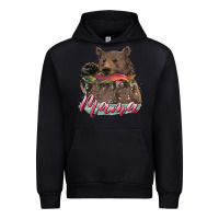 Black Mother's Day Mama Bear Hunting Fish Urban Hoodie - RanaPortraitStore