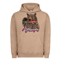 Pigment Burro Mother's Day Mama Bear Hunting Fish Urban Hoodie - RanaPortraitStore