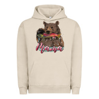 Pigment French Oak Mother's Day Mama Bear Hunting Fish Urban Hoodie - RanaPortraitStore