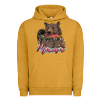 Pigment Peanut Butter Mother's Day Mama Bear Hunting Fish Urban Hoodie - RanaPortraitStore