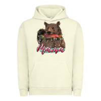Pigment Pistachio Mother's Day Mama Bear Hunting Fish Urban Hoodie - RanaPortraitStore