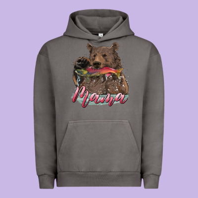 Urban Hoodie Mother's Day Mama Bear Hunting Fish