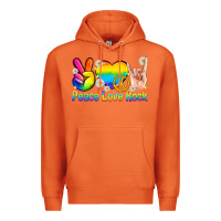 Carrot peace love rock pride Premium Hoodie - texasbilliewilder