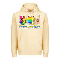 Pina Colada peace love rock pride Premium Hoodie - texasbilliewilder