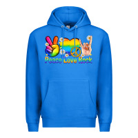 True Royal peace love rock pride Premium Hoodie - texasbilliewilder