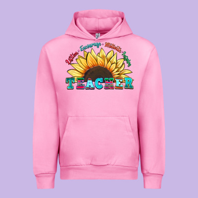 Teacher Sunflower Listen Encourage Motivate Inspir Urban Hoodie Designed By Zillion Design Studio