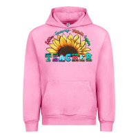 Fuchsia Pink teacher sunflower listen encourage motivate inspir Urban Hoodie - Zillion Design Studio