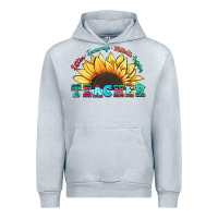 Heather Grey teacher sunflower listen encourage motivate inspir Urban Hoodie - Zillion Design Studio