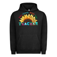 Pigment Black teacher sunflower listen encourage motivate inspir Urban Hoodie - Zillion Design Studio