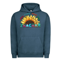 Pigment Midnight Navy teacher sunflower listen encourage motivate inspir Urban Hoodie - Zillion Design Studio