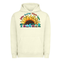 Pigment Pistachio teacher sunflower listen encourage motivate inspir Urban Hoodie - Zillion Design Studio