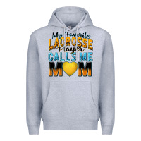 Heather Grey my favorite lacrosse player calls me mom Premium Hoodie - Zillion Design Studio