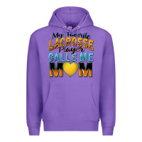 Purple my favorite lacrosse player calls me mom Premium Hoodie - Zillion Design Studio