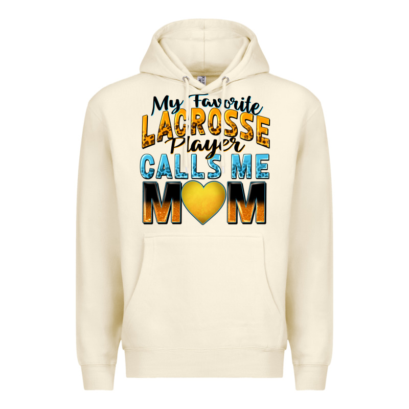 My Favorite Lacrosse Player Calls Me Mom Premium Hoodie by Zillion Design Studio | Teevron