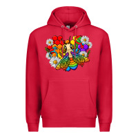 Cardinal pride bee with daisy lgbtq Premium Hoodie - texasbilliewilder