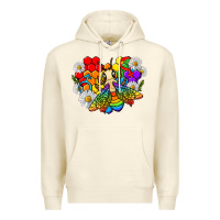 Sandshell pride bee with daisy lgbtq Premium Hoodie - texasbilliewilder
