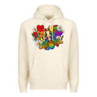 Tofu pride bee with daisy lgbtq Premium Hoodie - texasbilliewilder