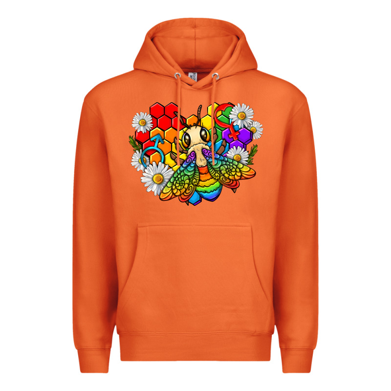 Pride Bee With Daisy Lgbtq Premium Hoodie by texasbilliewilder | Teevron