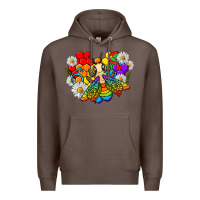 Coffee pride bee with daisy lgbtq Premium Hoodie - texasbilliewilder