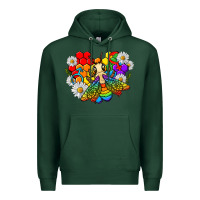 Sports Green pride bee with daisy lgbtq Premium Hoodie - texasbilliewilder