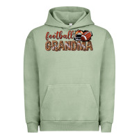 Pigment Oil Green football grandma with leopard Urban Hoodie - texasbilliewilder