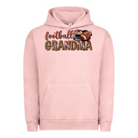 Pigment Salmon football grandma with leopard Urban Hoodie - texasbilliewilder