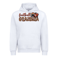 White football grandma with leopard Urban Hoodie - texasbilliewilder
