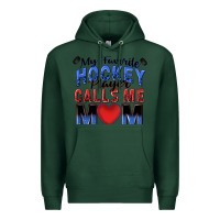 Sports Green my favorite hockey player calls me mom Premium Hoodie - Zillion Design Studio