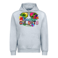 Heather Grey teacher off duty Urban Hoodie - Zillion Design Studio