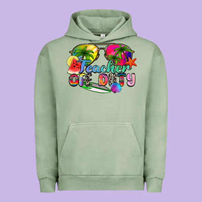 Teacher Off Duty Urban Hoodie Designed By Zillion Design Studio