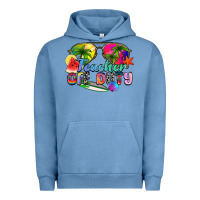 Pigment Pebble Blue teacher off duty Urban Hoodie - Zillion Design Studio