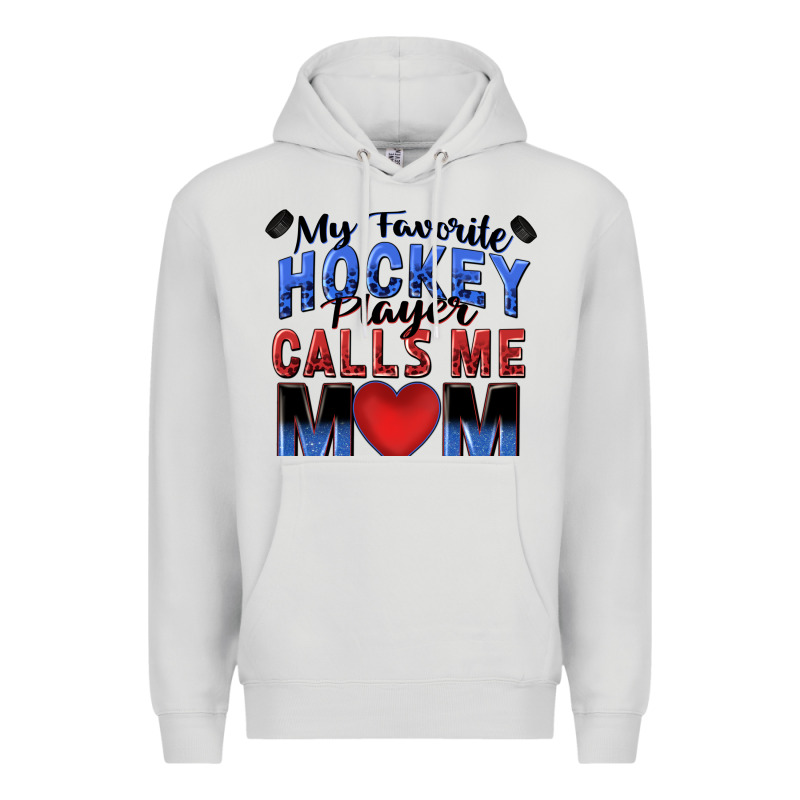 My Favorite Hockey Player Calls Me Mom Premium Hoodie by Zillion Design Studio | Teevron