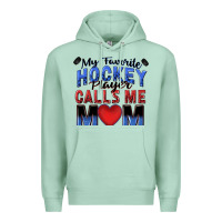Seafoam my favorite hockey player calls me mom Premium Hoodie - Zillion Design Studio