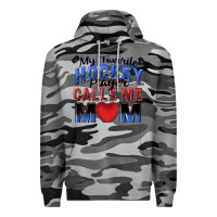 Slate Camo my favorite hockey player calls me mom Premium Hoodie - Zillion Design Studio