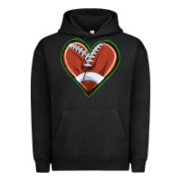 Pigment Black football heart Urban Hoodie - texasbilliewilder