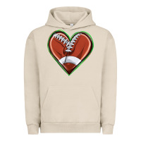 Pigment French Oak football heart Urban Hoodie - texasbilliewilder