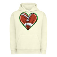 Pigment Pistachio football heart Urban Hoodie - texasbilliewilder