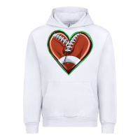 White football heart Urban Hoodie - texasbilliewilder
