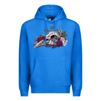 True Royal Boho floral raven skull Premium Hoodie - RanaPortraitStore