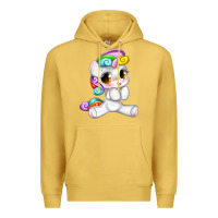 Antique Gold pride cute unicorn Premium Hoodie - texasbilliewilder