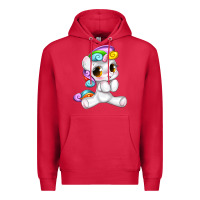 Cardinal pride cute unicorn Premium Hoodie - texasbilliewilder