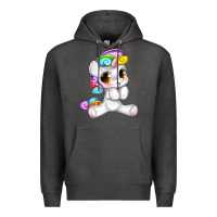 Charcoal Heather pride cute unicorn Premium Hoodie - texasbilliewilder